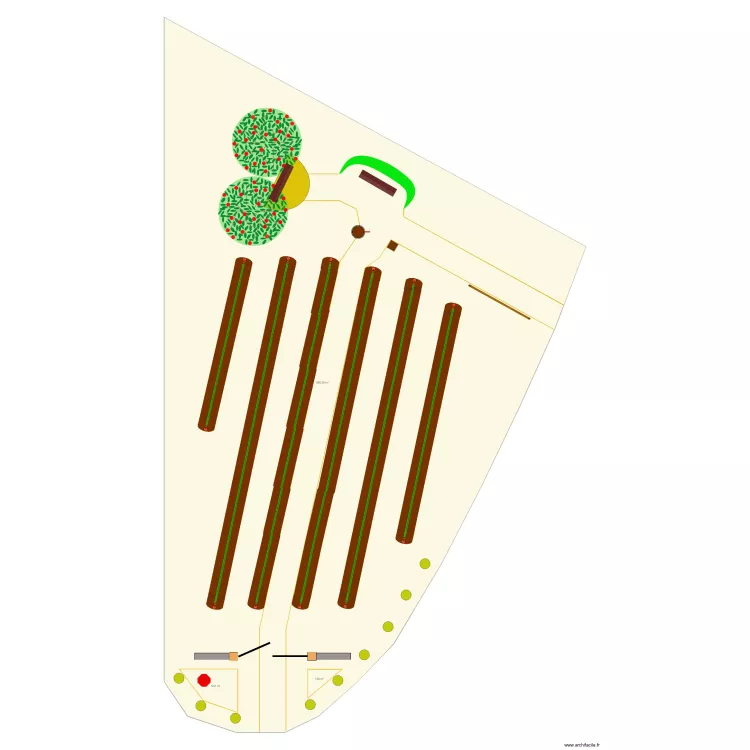 projet vignoble parcelle gava. Plan de 