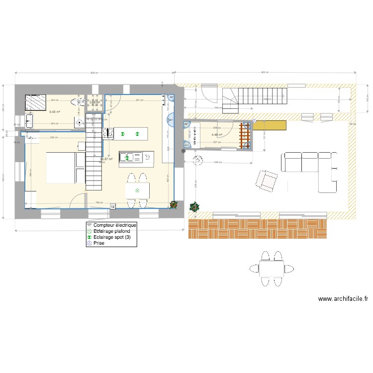 Plan B. Plan de 0 pièce et 0 m2