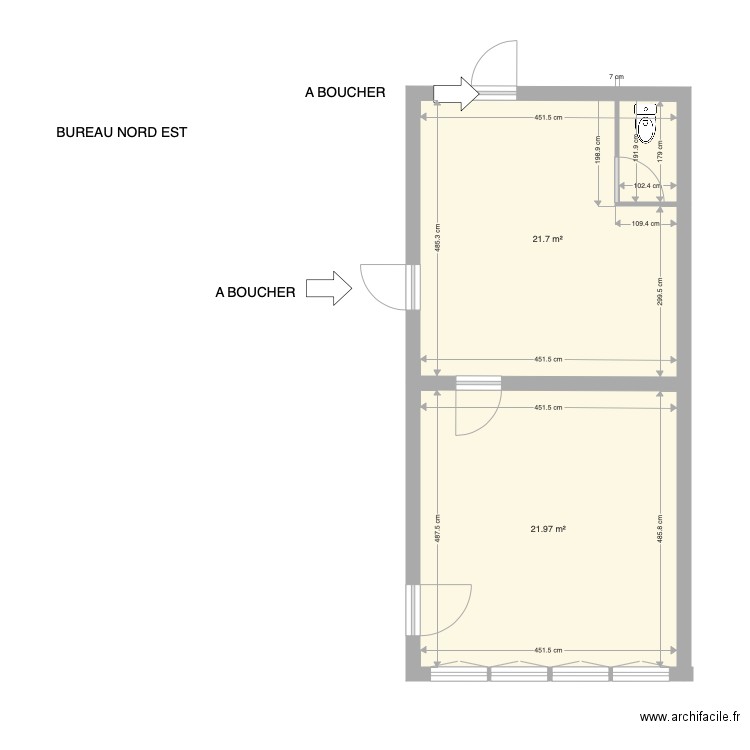 BUREAU NORD EST . Plan de 0 pièce et 0 m2