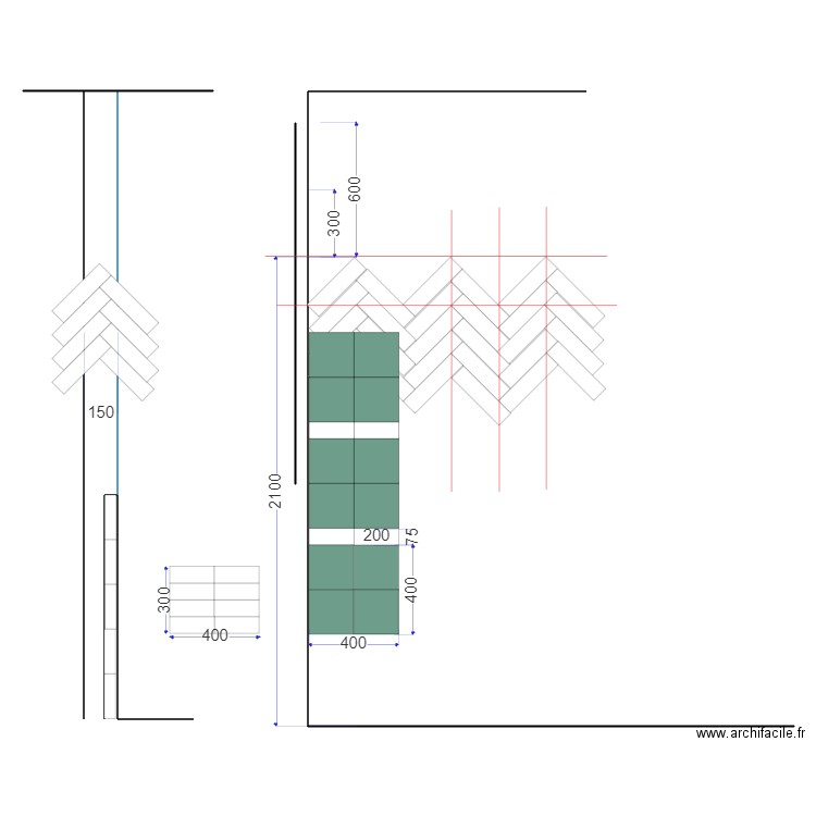 verneret calepinage. Plan de 0 pièce et 0 m2