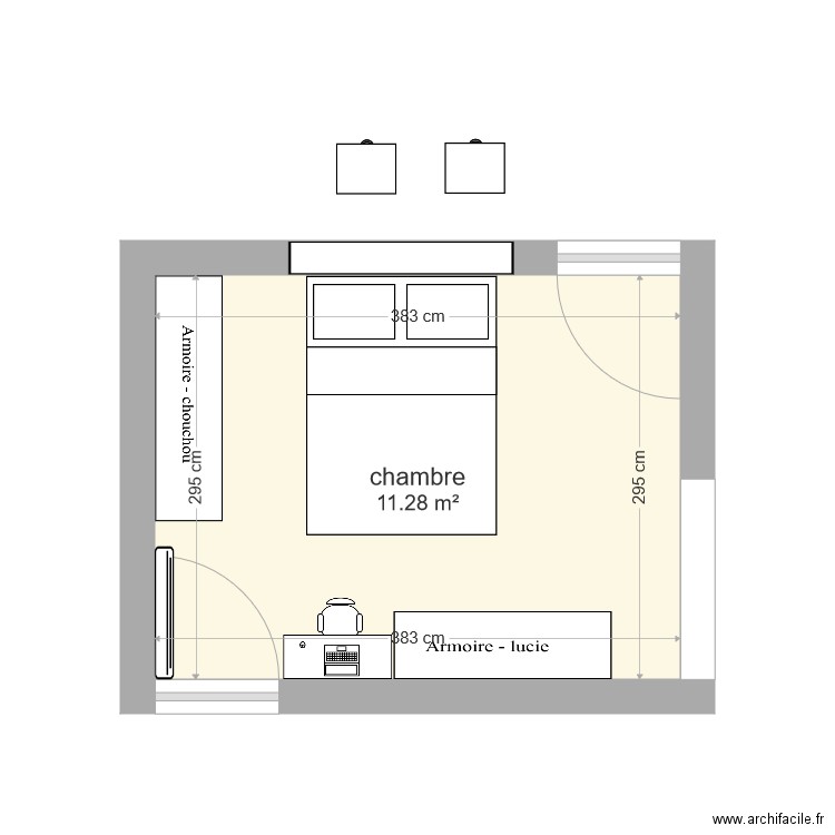 Chambre parents. Plan de 0 pièce et 0 m2