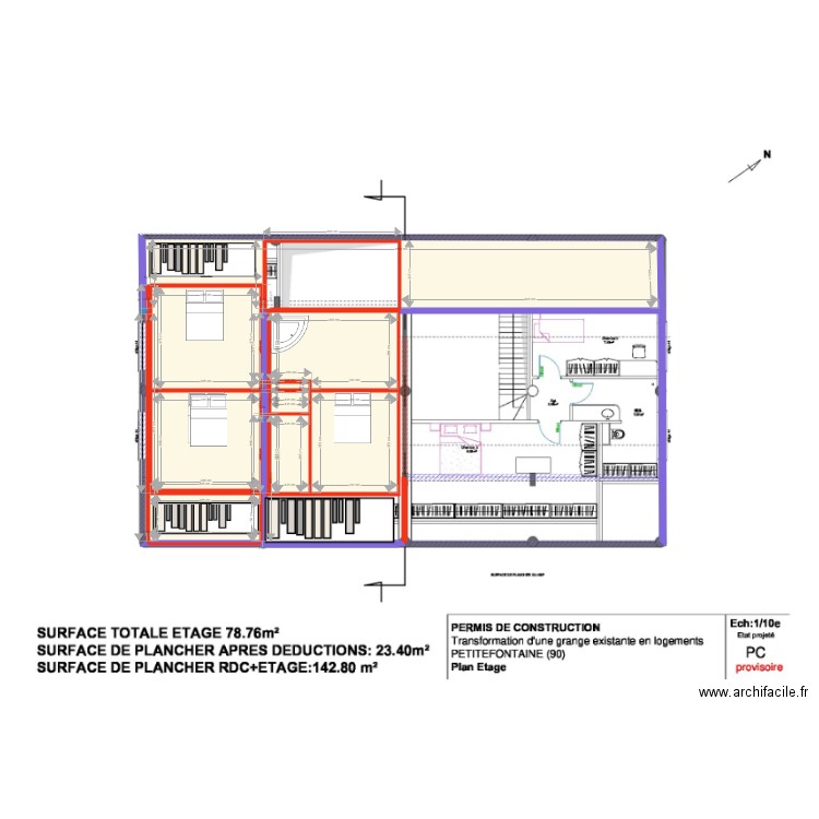 etage. Plan de 0 pièce et 0 m2