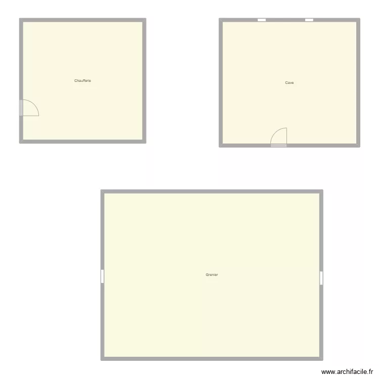 Croquis OSSWALD Sous sol et grenier. Plan de 