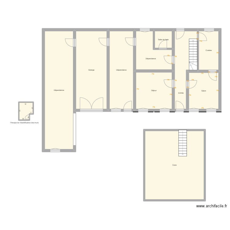 Croquis SC NICOL . Plan de 11 pièces et 175 m2