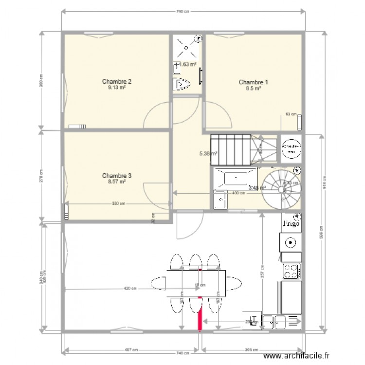 Perreux Projet1. Plan de 0 pièce et 0 m2