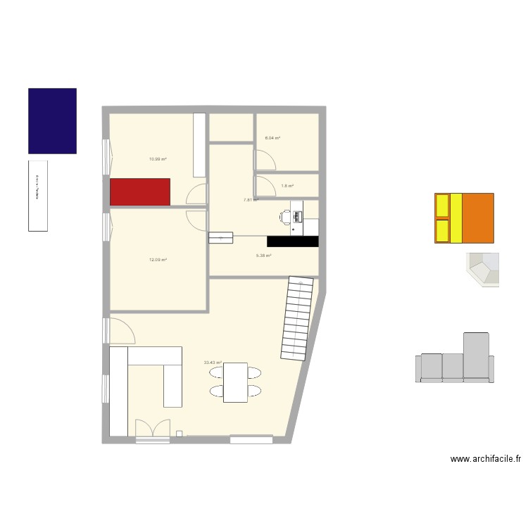 Rivalières 1er. Plan de 0 pièce et 0 m2