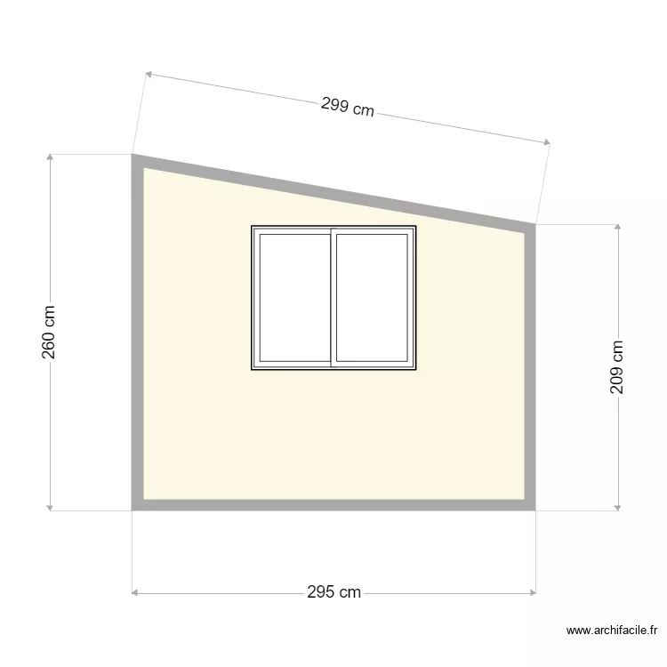 Facade gauche veranda. Plan de 