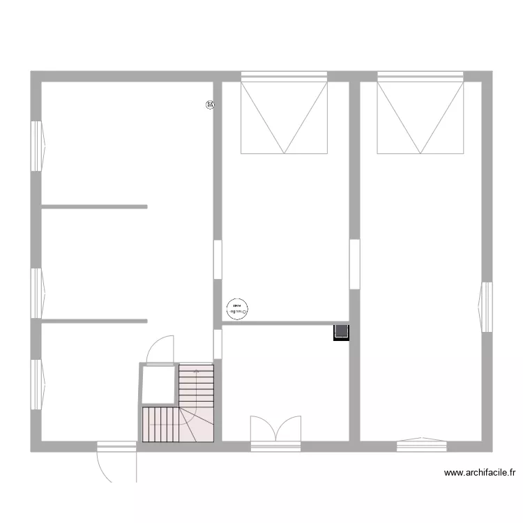 Maison compl&egrave;te. Plan de 