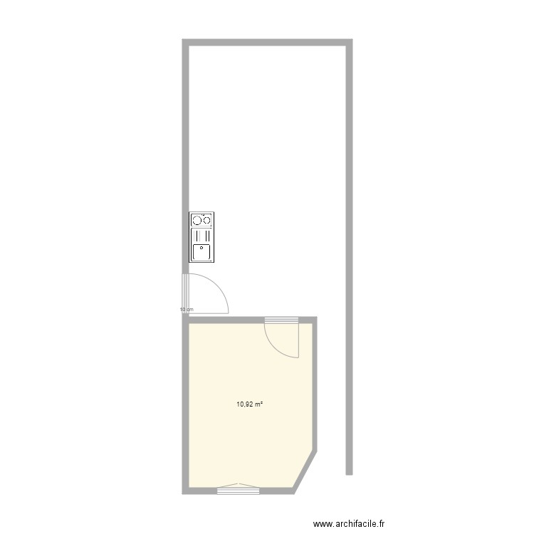 25 Voltaire N1 chambre modifiée. Plan de 0 pièce et 0 m2