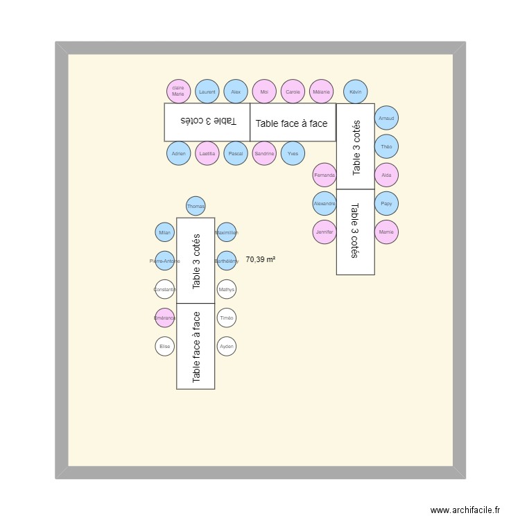 Plan 2. Plan de 1 pièce et 70 m2