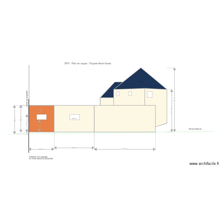 Plan de facade 2022. Plan de 8 pièces et 78 m2