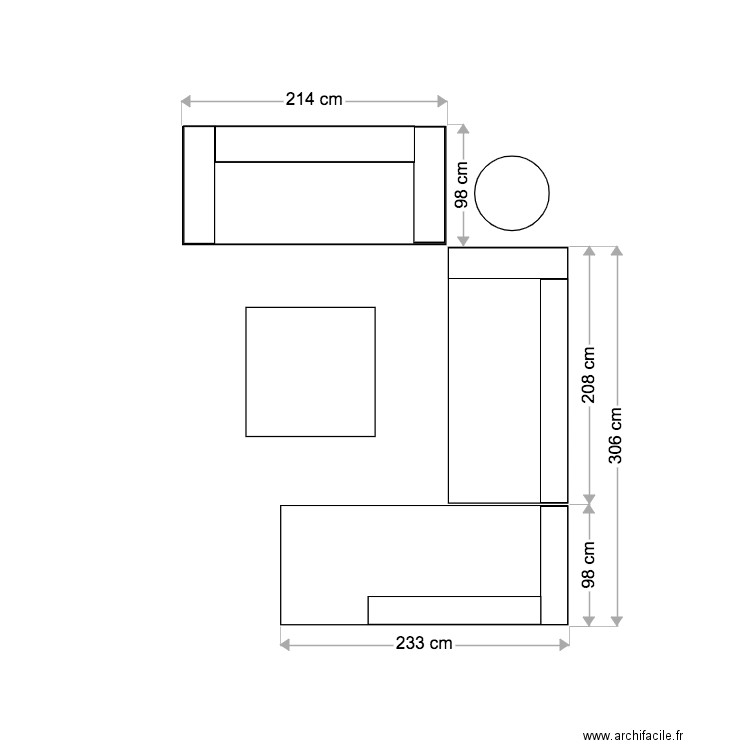 Salon Sugar. Plan de 0 pièce et 0 m2