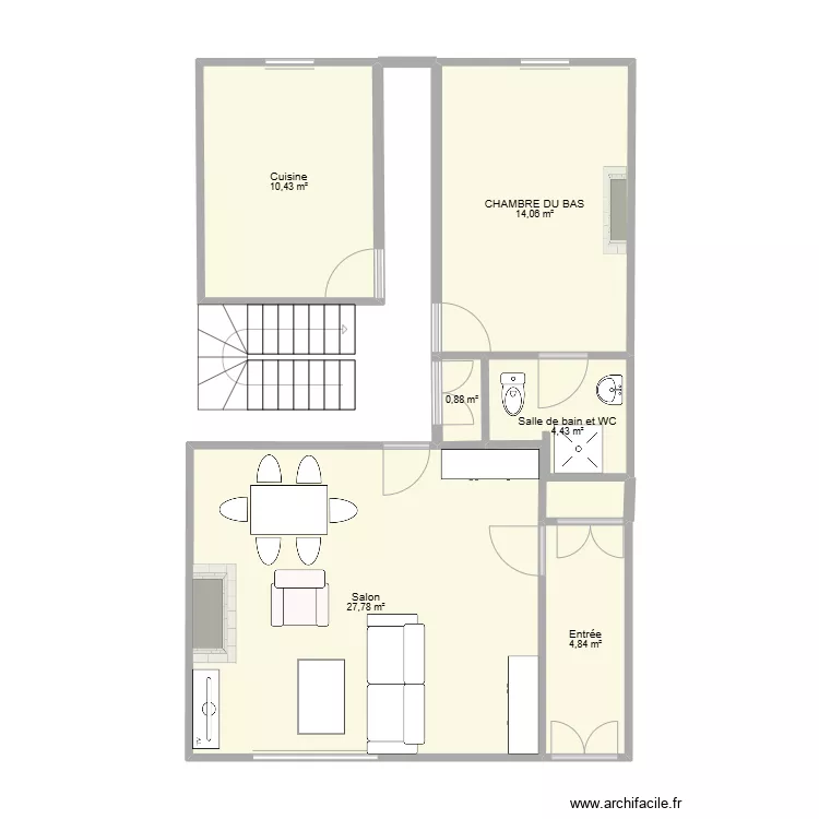 maison castelnau durban. Plan de 