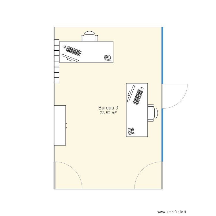 Bureau 3. Plan de 0 pièce et 0 m2