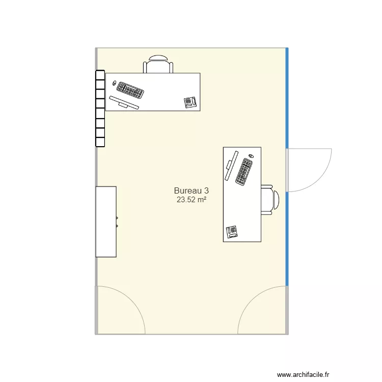 Bureau 3. Plan de 