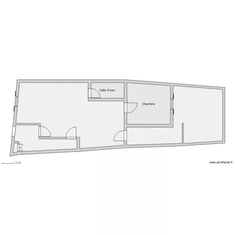 Appartement No 1 Niveau: RDC. Plan de 