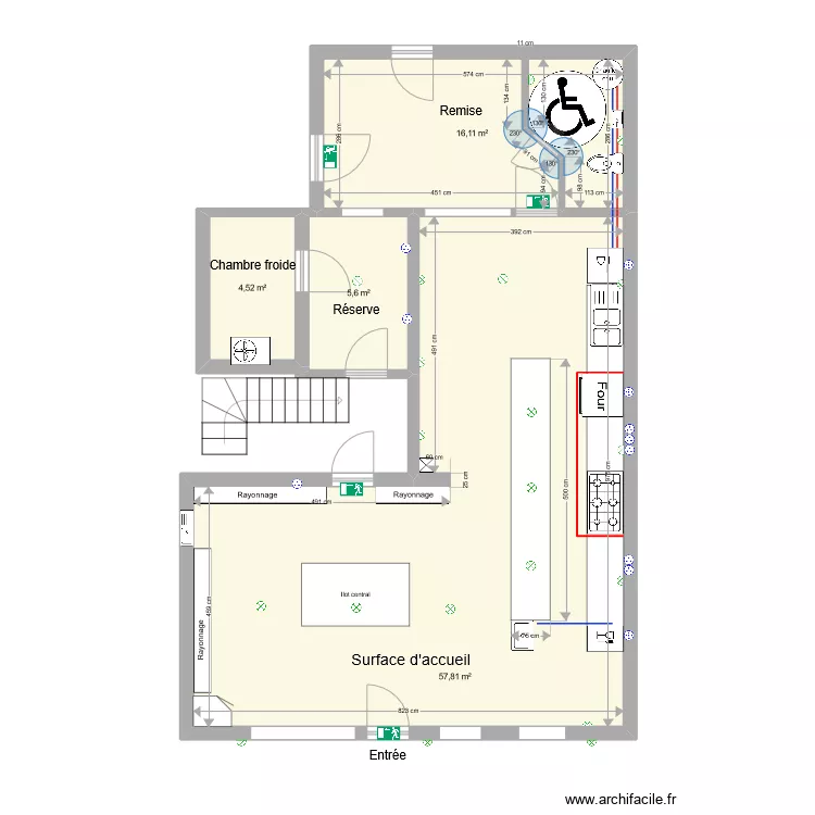 agencement local plomarc'h. Plan de 