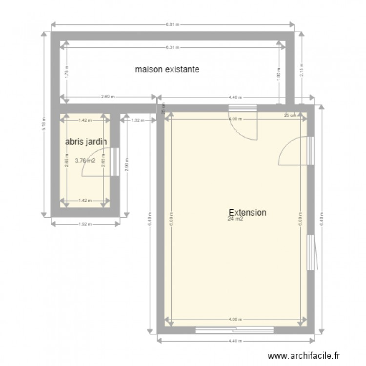 extension BELOT. Plan de 0 pièce et 0 m2