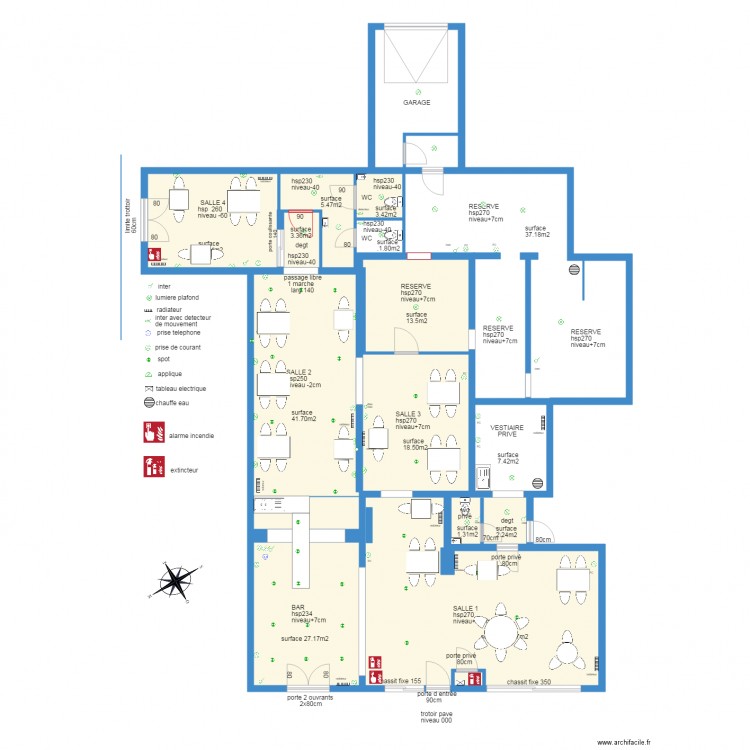 place st ame implantation mobilier. Plan de 0 pièce et 0 m2