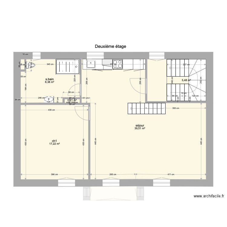 Martinez. Plan de 25 pièces et 310 m2