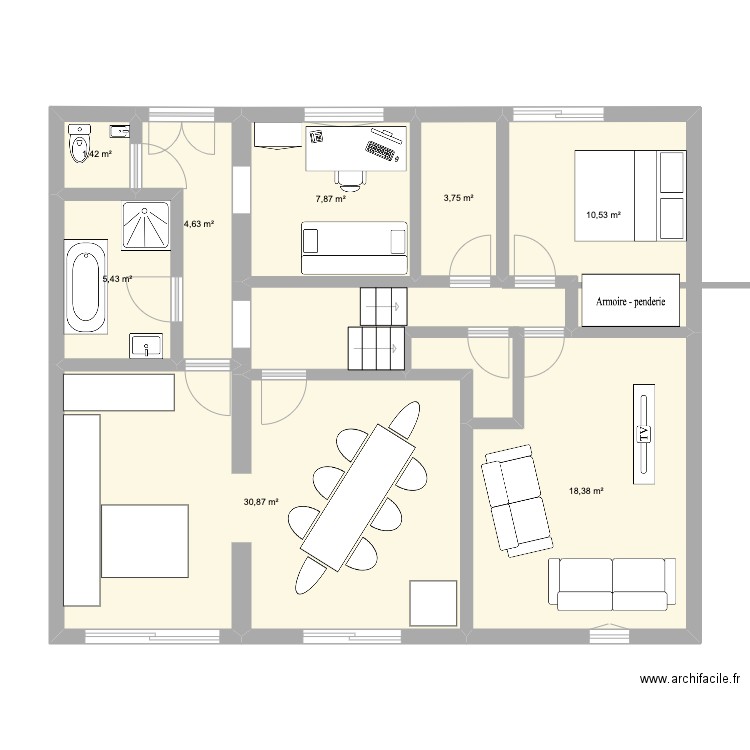 Gélines v6. Plan de 18 pièces et 790 m2