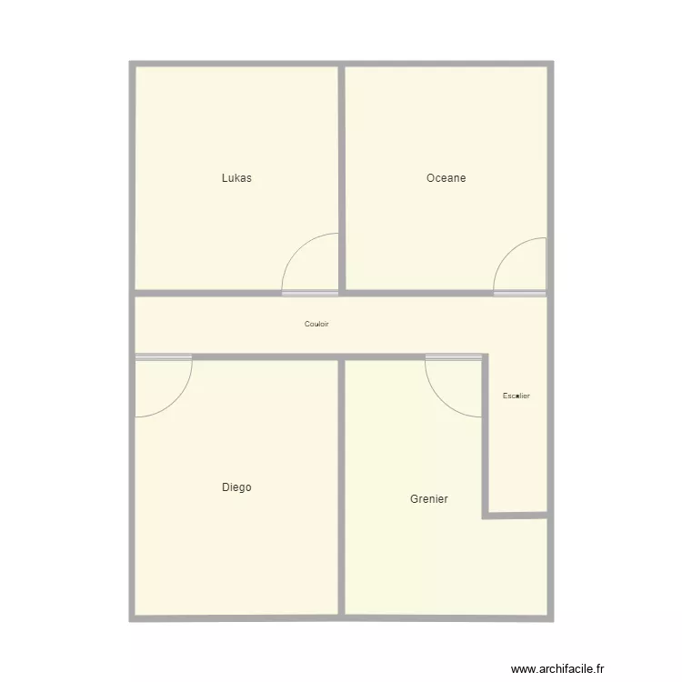 chambre gren. Plan de 