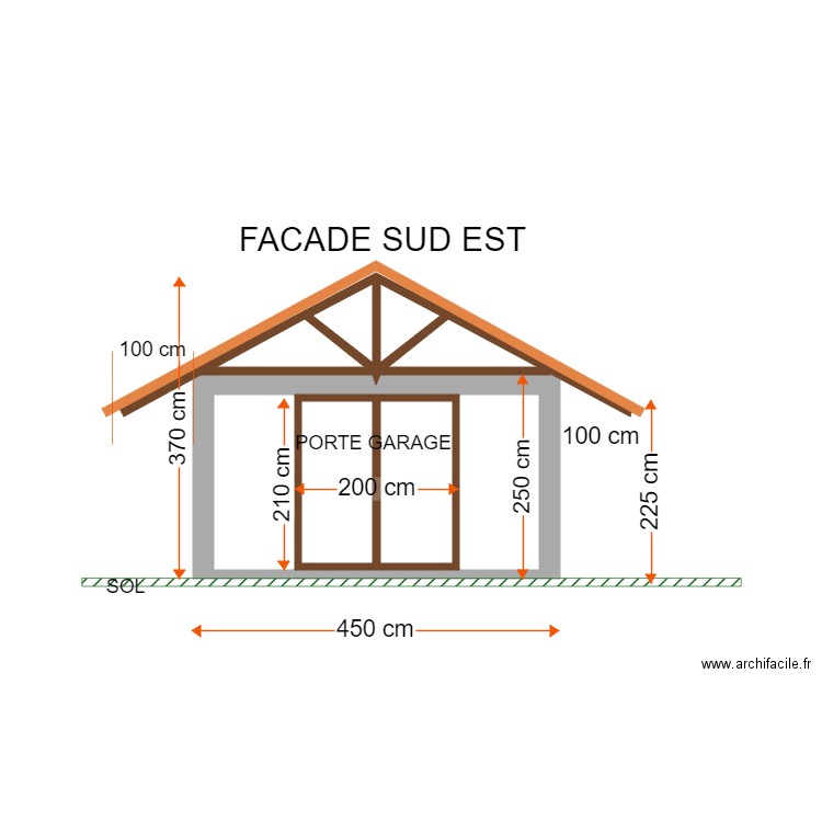 LABO FACADE NORD EST. Plan de 6 pièces et 13 m2