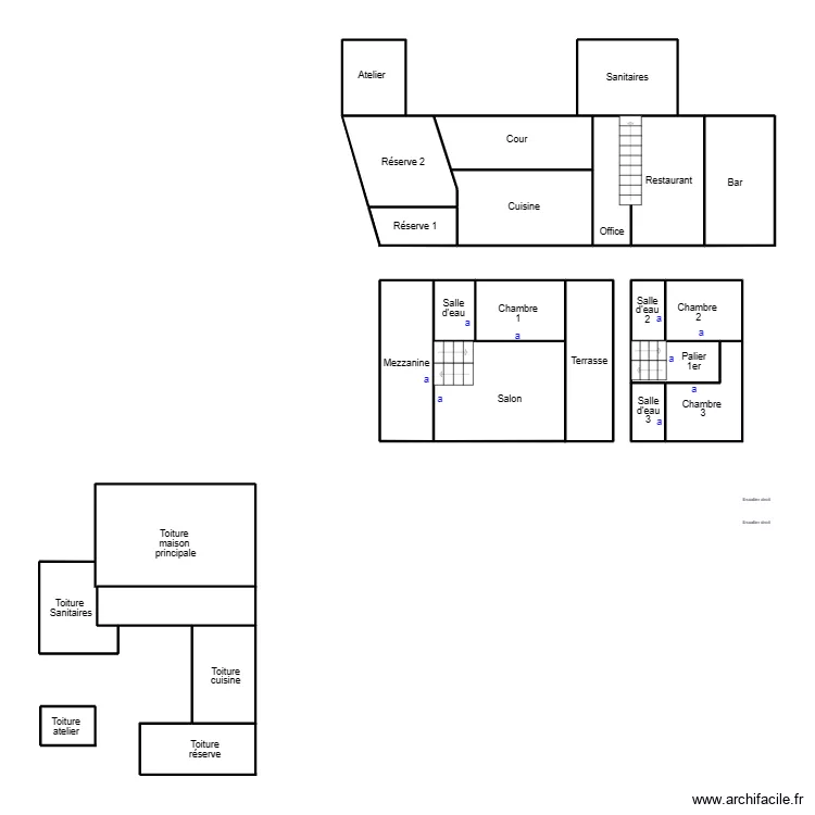 ILE DE SEIN MASSON. Plan de 