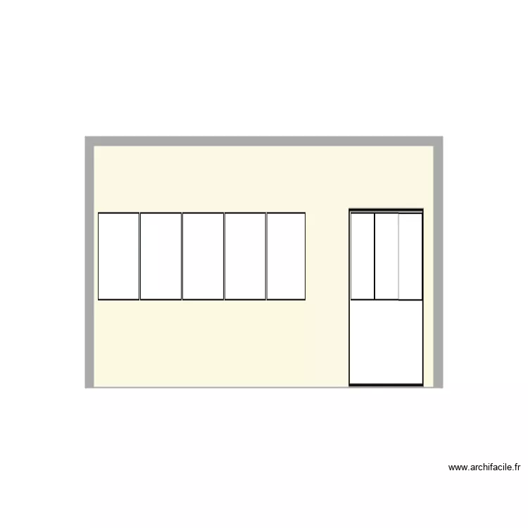 baie vitree cuisine. Plan de 