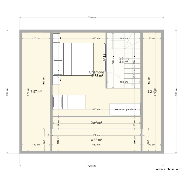 Chalet 2P+. Plan de 0 pièce et 0 m2
