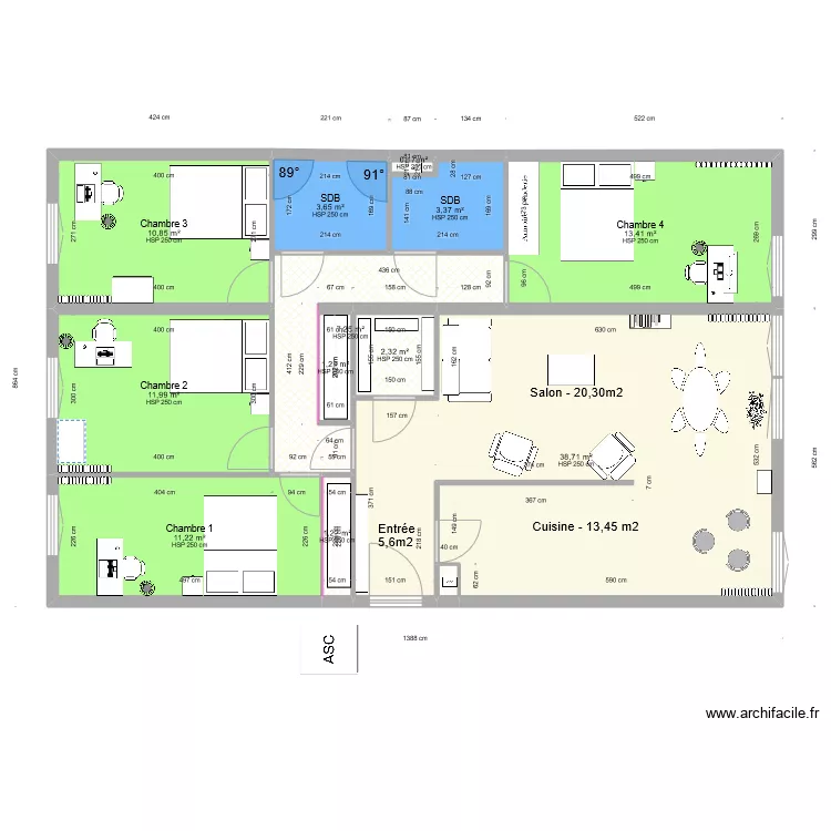 appart v3. Plan de 