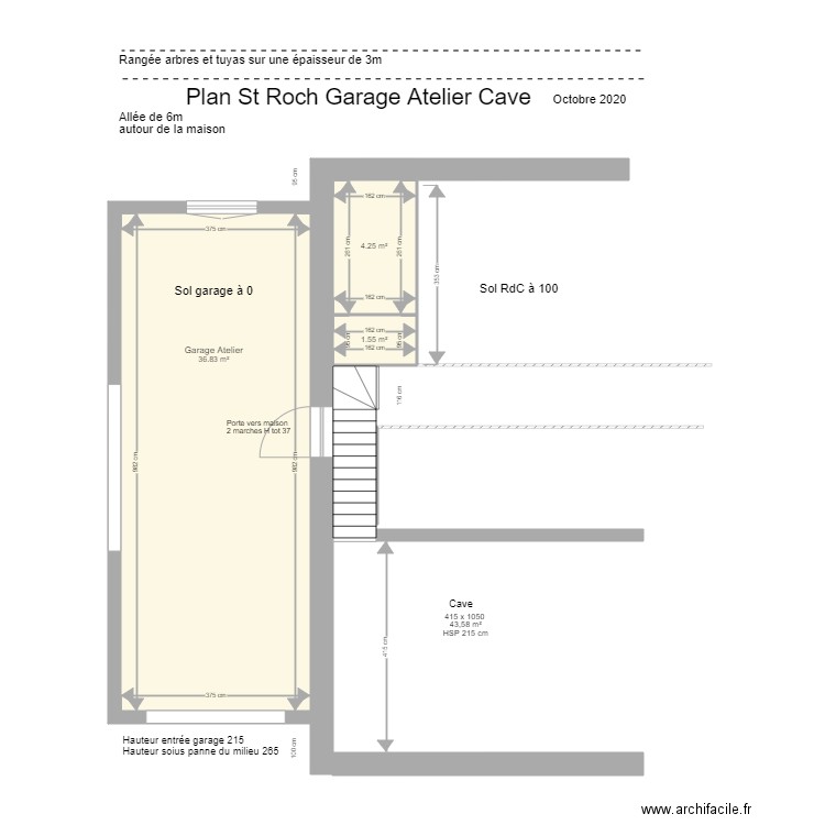 Garage Atelier Cave. Plan de 0 pièce et 0 m2