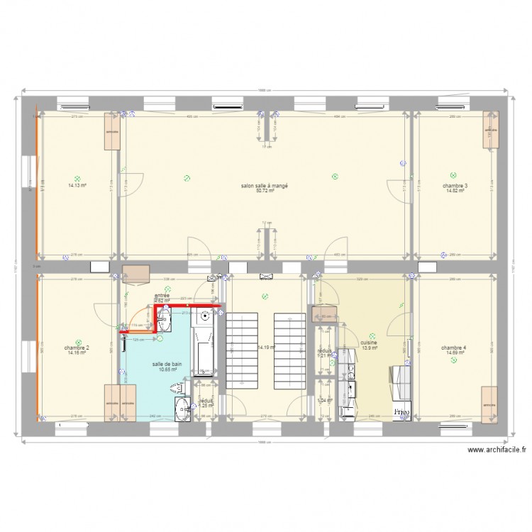 quartier neuf 5 appart rez inf 5 pce variante 2 . Plan de 0 pièce et 0 m2