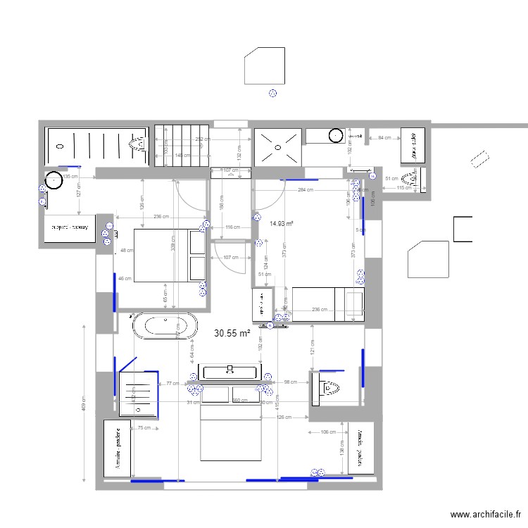 Roc Mer RDC   SDB Sacha. Plan de 0 pièce et 0 m2