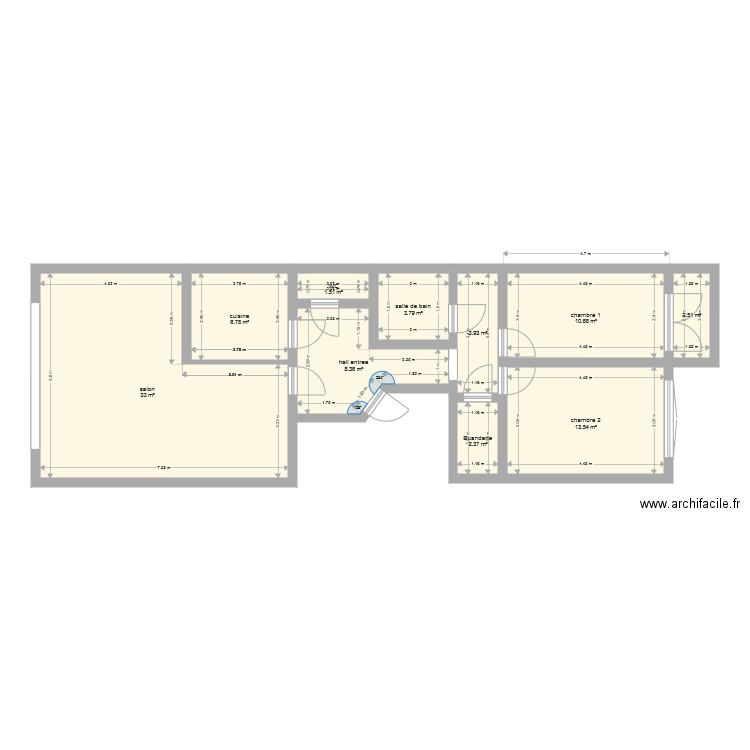 plan appartement 86 m2