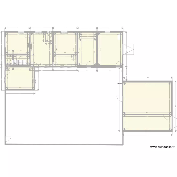 Maison parents 3 nue. Plan de 
