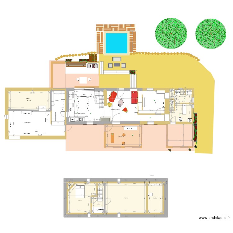 maison lavignassept2022. Plan de 16 pièces et 173 m2