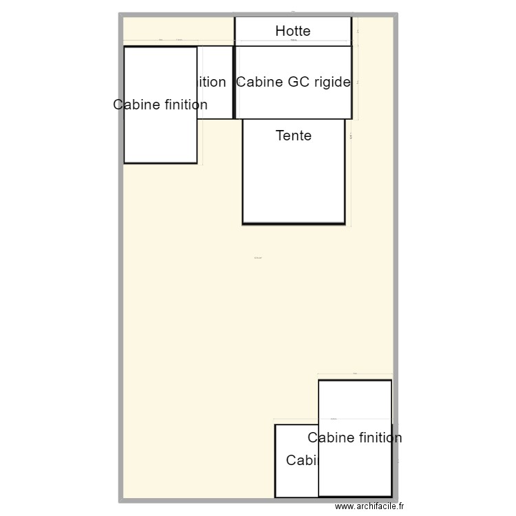 Extension. Plan de 1 pièce et 576 m2