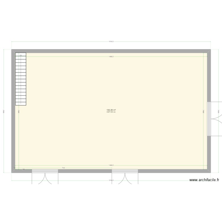 jean 1 plan . Plan de 2 pièces et 261 m2