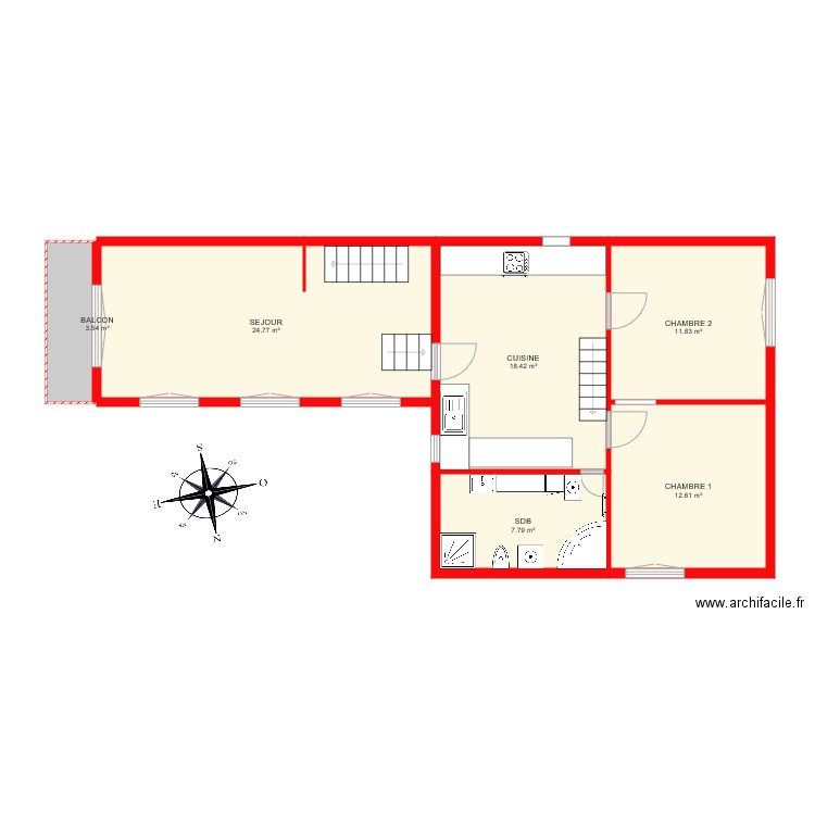 PLAN 6490 TEST 1er ETAGE. Plan de 0 pièce et 0 m2