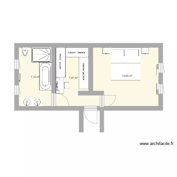 Suite parentale. Plan de 
