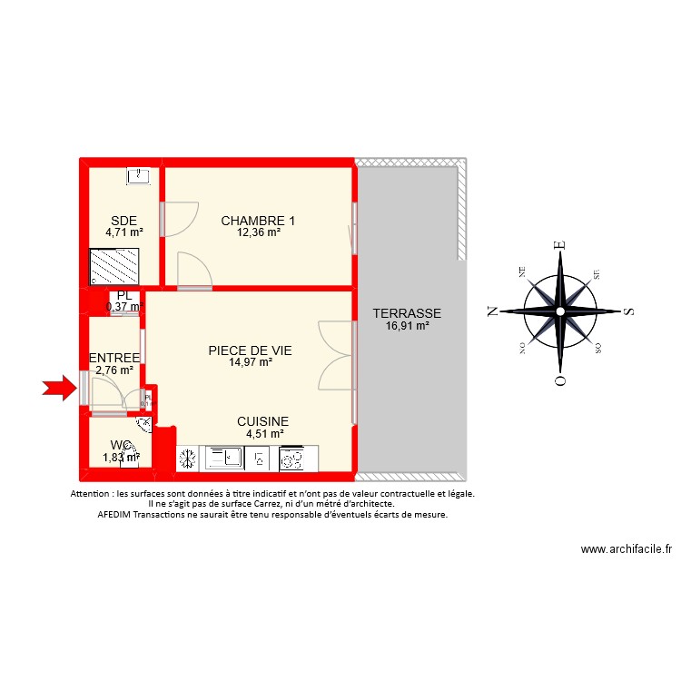 BI9797. Plan de 12 pièces et 59 m2