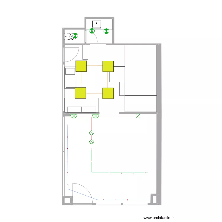 Corner plan lignes elec. Plan de 