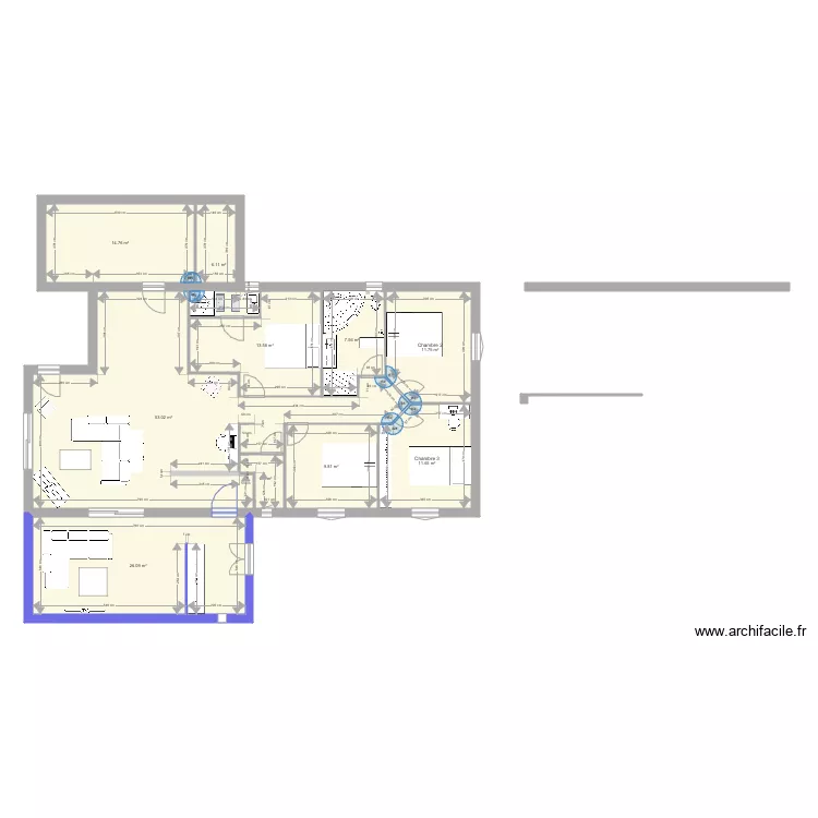 Maison Les Peintures. Plan de 