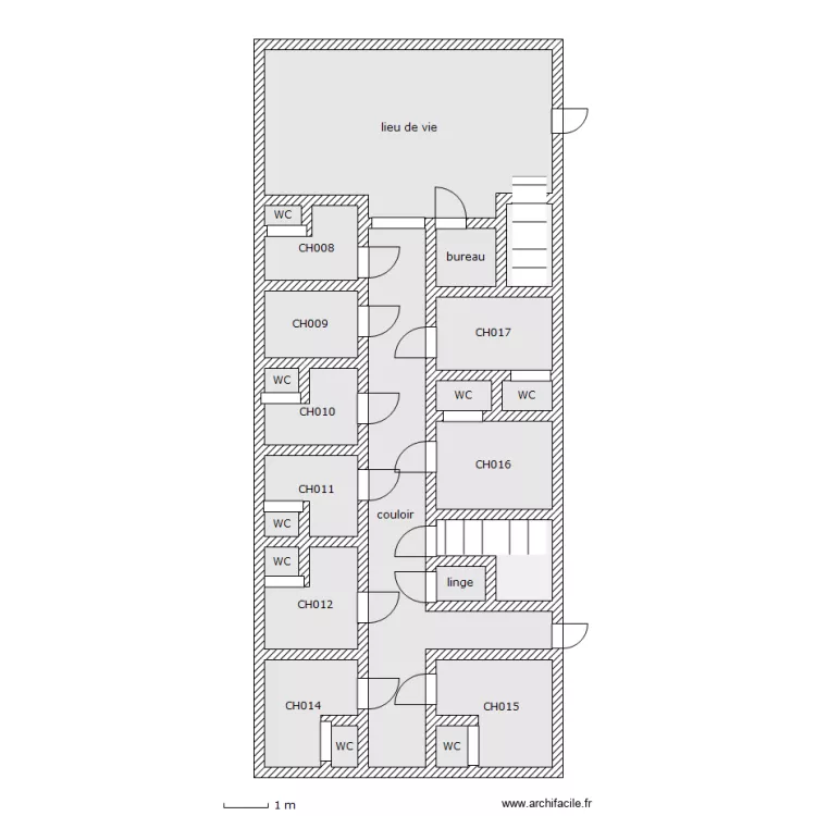 BAT D RDC  VARENNES. Plan de 