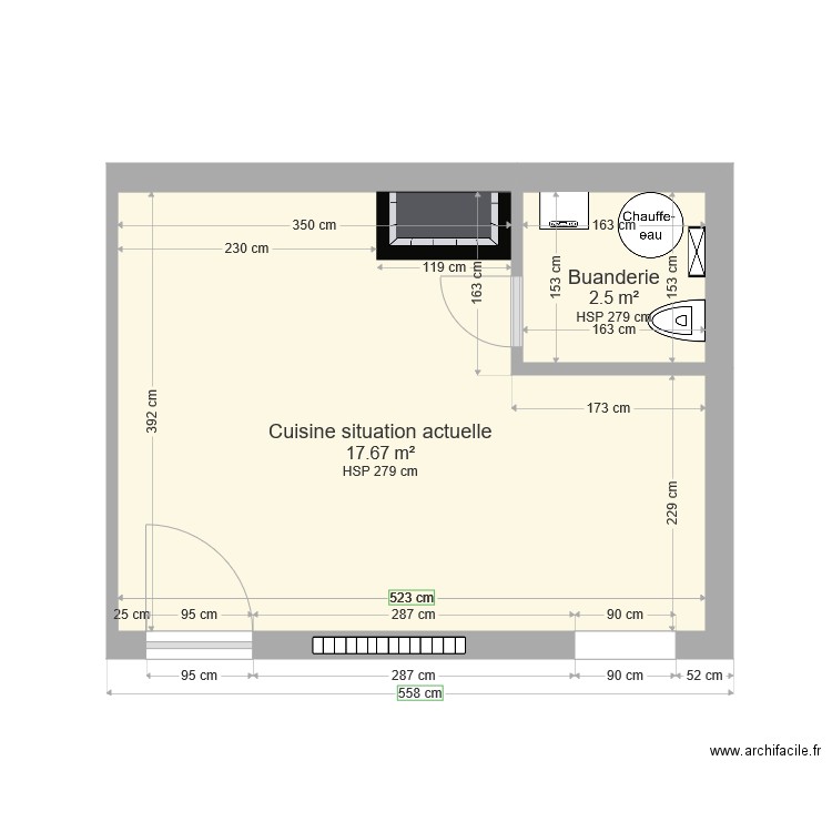 Cuisine Situation ancienne. Plan de 0 pièce et 0 m2