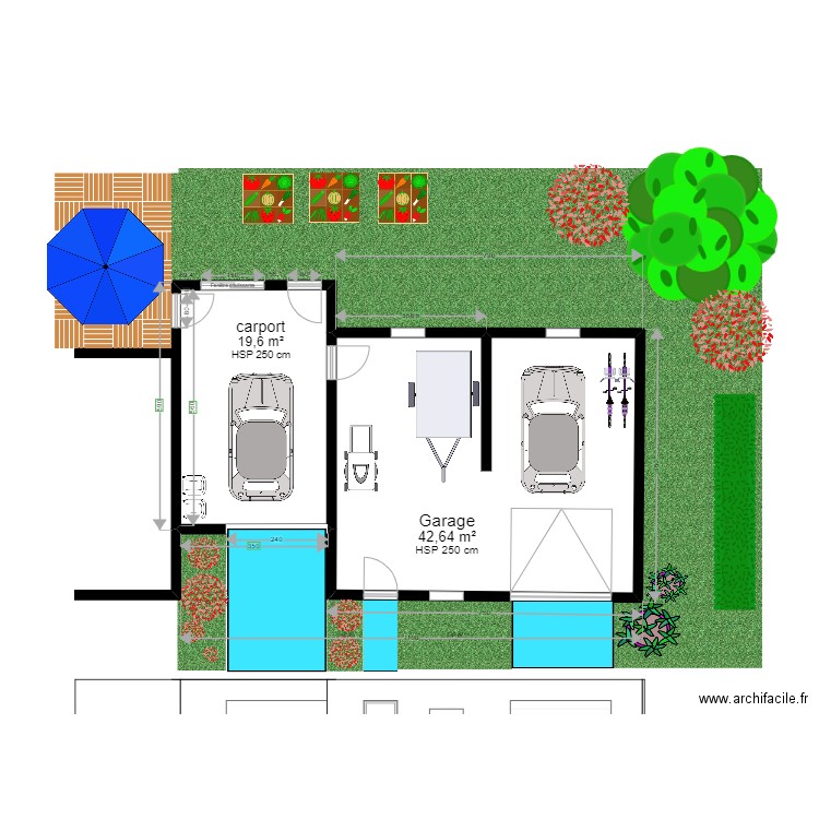 garagezz. Plan de 0 pièce et 0 m2