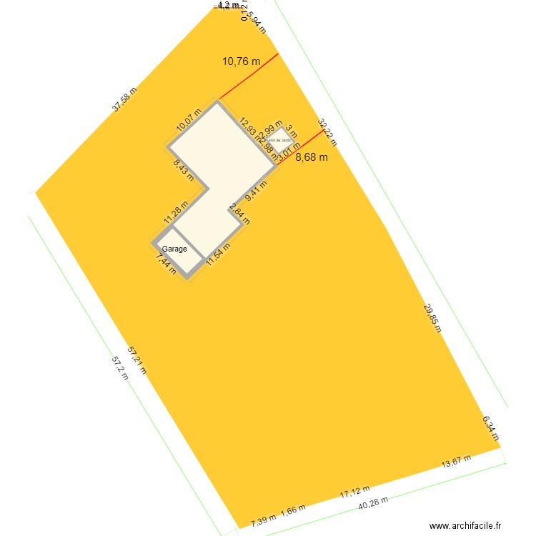 plan de masse avant abri de jardin v1. Plan de 0 pièce et 0 m2