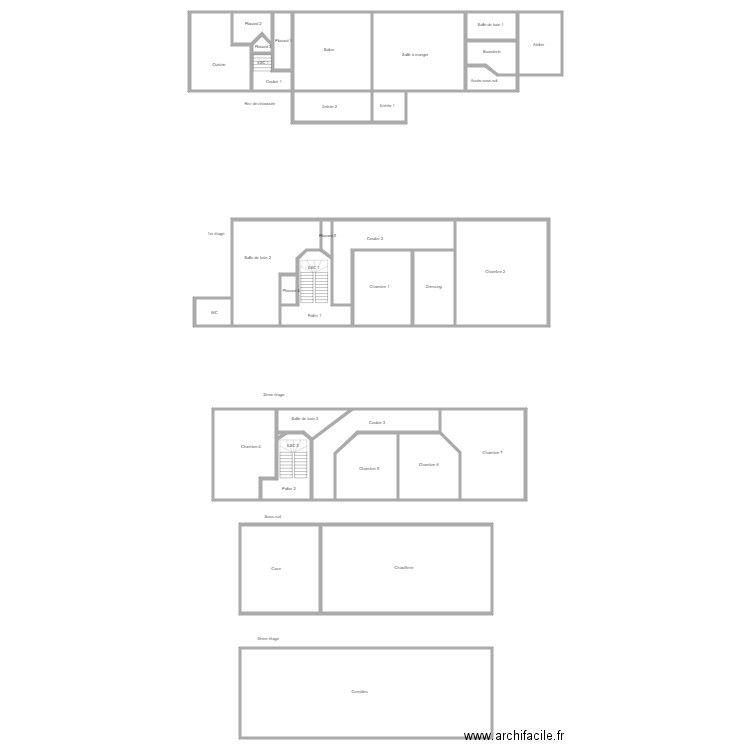 chabot maison. Plan de 33 pièces et 869 m2