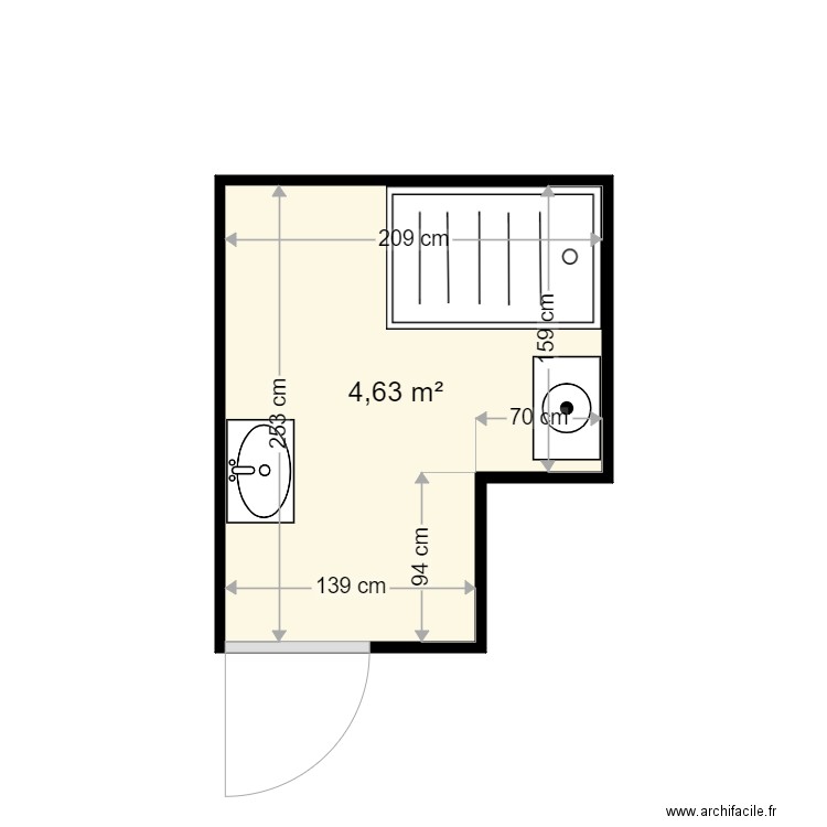 LICTEVOUT DENISE . Plan de 1 pièce et 5 m2